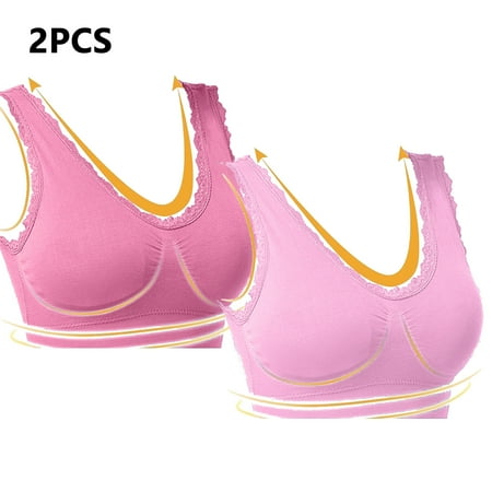 Lisbinx Bras for Women Full Coverage Woman s Lace Splicing Glossy Comfortable Breathable Bra Underwear No Rims On-Trend Low Spend