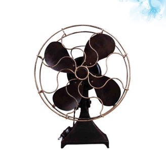 HUNTER 90400 12 Retro Personal Table Fan with Brushed Nickel