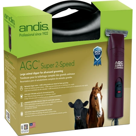 Andis Company-Agc2 Super 2-speed Horse Clipper With T-84 Blade- Burgundy 3400/4400