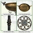 thumbnail image 6 of Cast Iron Bird Bath, Bird Baths for Outdoor, Metal Bird Bath with Bird Statues Bird Bath and Bird Feeder Bowl Tray Yard Garden Lawn Outside Decoration, 6 of 8