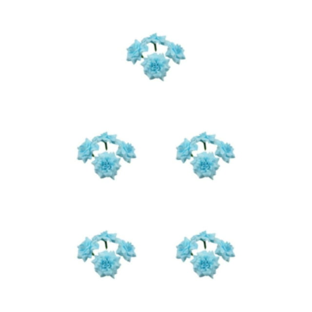 Guardoinrt 50pcs/set Stunning Bouquets With Soft Texture And Realistic Appearance Natural Looking Fiber Wide Application DIY Light Blue 4.5cm 5Set