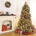 thumbnail image 7 of 6ft Pre-Lit Artificial Christmas Tree with 450 Warm White Led Lights, Green Xmas Tree with 1838 Branch Tips and Foldable Metal Stand for Christmas Office, Home, Party, Holiday DéCor, 7 of 7
