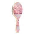 thumbnail image 3 of YAZAOO Soft Hair Brush Hair Comb Detangler Sea Of Flowers Printing Smoothing Hair Care Beauty Gift, 3 of 7