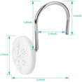 thumbnail image 3 of AGPtek 12Pack Blanc Noël Flocon de Neige Antirouille Plastique Rond Crochets de Rideau de Douche pour la Maison Décorative, 3 of 6