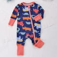 thumbnail image 2 of Utlike Baby Boys Bodysuits Long Sleeve Zip Up Romper Soft Comfortable Pajamas For Everyday Wear Athletic Fit Playsuits For Infant Size 6-9M, 2 of 3