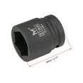 thumbnail image 2 of Uxcell 3/4" Drive 31mm 6-Point CR-MO Steel Shallow Impact Socket, 2 of 5