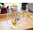 thumbnail image 3 of Disney Winnie The Pooh Quotes Stemless Wine Glass Set | Each Holds 20 Ounces, 3 of 8
