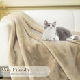 thumbnail image 4 of SHANNA Luxury Soft Throw Blanket, Thick Faux Fur 800GSM Fluffy Blankets for Couch, Sofa, Bed, Cozy Warm Throw Blanket for All Seasons,Khaki,63''x79'', 4 of 7