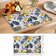 thumbnail image 6 of Tropical Leaf Placemats Set of 12 Orange Blue Palm Plants Summer Pastoral Place Mats Indoor Wipeable Table Mats Washable Cloth Dining Table Placemats for Kitchen Holiday Party Home Decor 13x19 Inch, 6 of 9