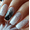 A4, variant on YTTAL Almond Press On Nails - 24Pcs Long Stiletto Fake Nails with Red Blue Nude Silver Line Design, Glossy Glue On Nails for Women, Includes Jelly Adhesive Tabs, Nail File & Buffer