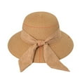 thumbnail image 3 of Fgnfyis Stylish Summer Women's Wide Brim Sun Beach Hat With Decorative Bow For Outdoor Activities Khaki One Size, 3 of 3