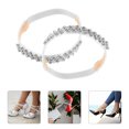 thumbnail image 1 of OULII 1 Paire de Bride de Talon Antidérapante Détachable Réglable Strass Polyester pour Femmes Talons Hauts, 1 of 6