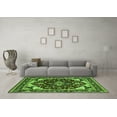 thumbnail image 3 of Ahgly Company Indoor Square Oriental Green Industrial Area Rugs, 6' Square, 3 of 4