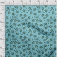 thumbnail image 3 of oneOone Rayon Sky Blue Fabric Leaves & Clover Quilting Supplies Print Sewing Fabric By The Yard 56 Inch Wide, 3 of 8