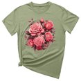 thumbnail image 2 of Pntutb T-Shirt à Col Rond Imprimé à Manches Courtes pour Femmes, Mode, Décontracté, Coupe Ample, Hauts, 2 of 3