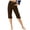 Brown, variant on WEAIXIMIUNG Yoga Pants Women Petite Bootcut Womens Capri Pants Summer Trendy Casual Elastic Waist Cropped Trouser Fashion Resort Wear Beach Vacation Capris Clothes