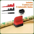 thumbnail image 4 of 2-Pack Wrapping Paper Cutter with Wheels | Straight Line Gift Wrap Cutter for Birthday and Christmas, Fits Various Rolls and Papers, 4 of 5