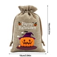 thumbnail image 4 of AZXY Halloween Drawstring Gift Bags Texture Pumpkin Print Candy Treat Pouches, Reusable Portable Multipurpose Goodie Sacks for Halloween Party Favors & Holiday Decor Storage, 4 of 7