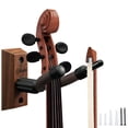 thumbnail image 1 of Colgador de pared para violín Ohuhu de madera dura con soporte para lazo, 1 of 9