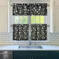thumbnail image 3 of Kitchen Curtains 24 Inch Short - 3 Panel Set with Cute Cat Paw Pattern, Rod Pocket Window Curtain, 100% Polyester for Pet Lovers Farmhouse, Cafe, Kitchen, Bedroom, Easy Wash, 3 of 6