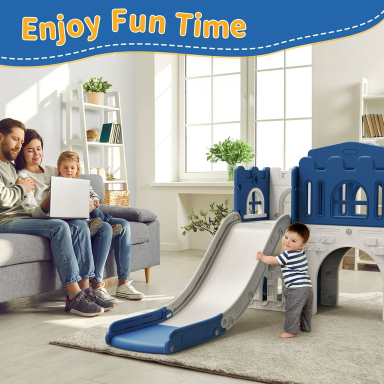 WFUN 9-in-1 Toddler Slide Playset, Indoor Outdoor Playground