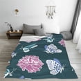 thumbnail image 2 of Butterfly Flower Pattern Pattern Throw Blanket, Super Soft Anti-Pilling Flannel Bed Blankets, 40"x30", 2 of 8