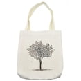 thumbnail image 1 of Tree of Life Tote Bag, Plant in the Fall Season Illustration with Falling Leaves Seasonal Art Print, Cloth Linen Reusable Bag for Shopping Books Beach and More, 16.5" X 14", Cream, by Ambesonne, 1 of 2