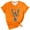 Orange, variant on WNEGSTG Carnival T Shirts for Women, Short Sleeve V Neck Plus Size Graphic Tees, Women's Crawfish Print Shirt Pullover, Blue XL