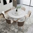 thumbnail image 3 of Nordic Large Circle Dining Table With Turntable European Style Modern For Restaurants Cafe Dining Room Furniture My Lux Decor Round, 3 of 11
