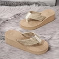 thumbnail image 6 of ibiyuan Wedge Flip Flops for Women Thong Sandals for Women Wide Non- Tpr Sole Womens Slippers Fashion Orthofeet Shoes for Women, 6 of 9
