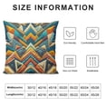 thumbnail image 5 of Colorful Triangle Throw Pillow Cover Terry Embroidery Accent Pillow Case Square Cushion Decorative Geometric Pillowcase for Bed Living Room Bedroom Decor Beige Yellow Blue, 5 of 5