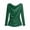 Green, variant on Women's Satin Blouse Cowl Neck Draped Silky Long Sleeve Dressy Business Casual Top Shirt Wrap Buttons Ruched Elegant Tunic White,L