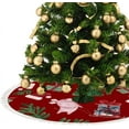 thumbnail image 3 of Christmas Tree Skirt Xmas Tree Skirts 48 in Pigs Presents Fir Branch Background Christmas Tree Mat for Christmas Holiday Party Ornaments, 3 of 5