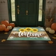thumbnail image 5 of HomeKingdee Pumpkins Leaves Fall Door Mat Welcome Decorative Doormat Autumn Harvest Thanksgiving Rustic Low-Profile Floor Rug Switch Mat, 5 of 6