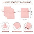 thumbnail image 2 of Uxcell 12 Pcs Bolsa de Joyería de Microfibra 3.5 × 2.7 Pulgadas, Rosa, 2 of 5