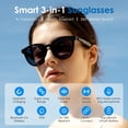 thumbnail image 2 of Gafas de sol inteligentes GetD con lente polarizada redonda Bluetooth 5.4, 2 of 7