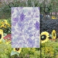 thumbnail image 2 of Watercolor Violet Leaves Decorative Double Sided House Flag 28 x 40 inch, 2 of 2