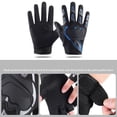 thumbnail image 2 of Jumpingount 1 par de guantes de ciclismo para hombre, reemplazo ajustable transpirable a la moda, guante para montar al aire libre, ropa de manopla guantes y mitones Azul negro Jumpingount AP013108-03, 2 of 6