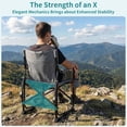 thumbnail image 4 of Bigleap Rocker Camping Chair, Portable Folding Rocking Chair with Solid, Durable Armrests, Drink Holder & Comfortable Mesh Backrest — Gray, 4 of 9