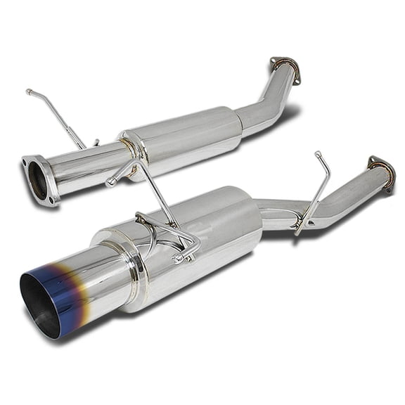 DNA Motoring CBE-NS13-S-BT Nissan Silvia 240SX Catback Exhaust System 4" Burn Tip Muffler - S13