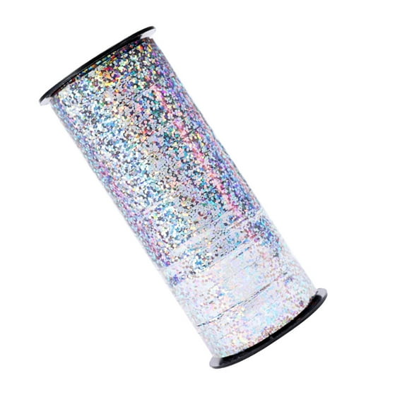 WHAMVOX 100 Yard Metallic Silver Balloon Ribbons Strings for Party Festival Flowers Crafts Christmas Gift Wrapping(5mm Width,Silver)