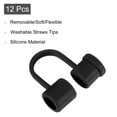 thumbnail image 3 of 12Pack Straw Cover Cap, Black Silicone Straw Tips Cover Fits 8mm/0.32" OD Drinking Straws, 3 of 7