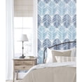 thumbnail image 3 of NextWall Two Toned Palm Peel and Stick Wallpaper (Blue Lagoon), 3 of 8