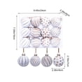 thumbnail image 3 of Shatterproof Christmas Ornaments Painted Vintage Tree Hanging Baubles Decorative Gift Set Holiday Party White 12 Pack, 3 of 9