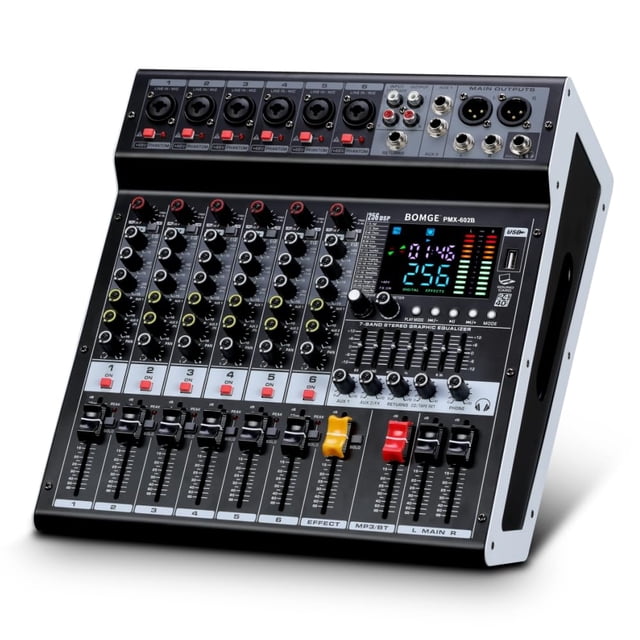 Amplificador Mezclador de Audio BOMGE Bluetooth USB 6 Canales 2x400W