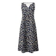 thumbnail image 4 of Edvintorg Floral Dress for Women Plus Size Fashion Loose Fit Flowy V Neck Sleeveless Casual Long Maxi Dress with Pockets Womens Sundresses Multicolor Xxxl, 4 of 5