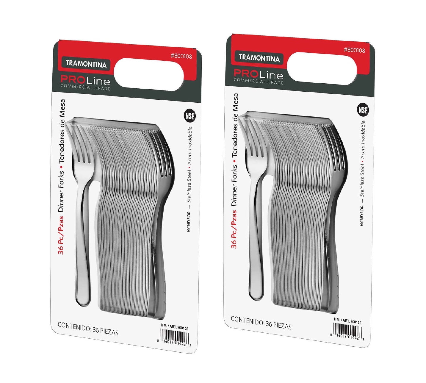 Tramontina ProLine Windsor Dinner Fork, Stainless Steel 36 ct 2Pk