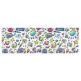 thumbnail image 6 of Yayeee Kitchen Valance Rod Pocket 54" x 18" Living Room Window Curtain, Blue Doodle Pattern, 6 of 6
