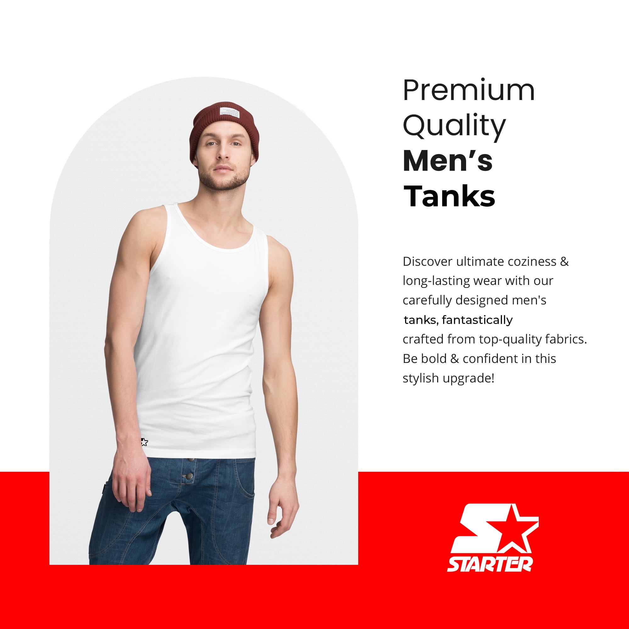 Starter men's Breathable Tagless Tank Top 6-Pack - Walmart.com