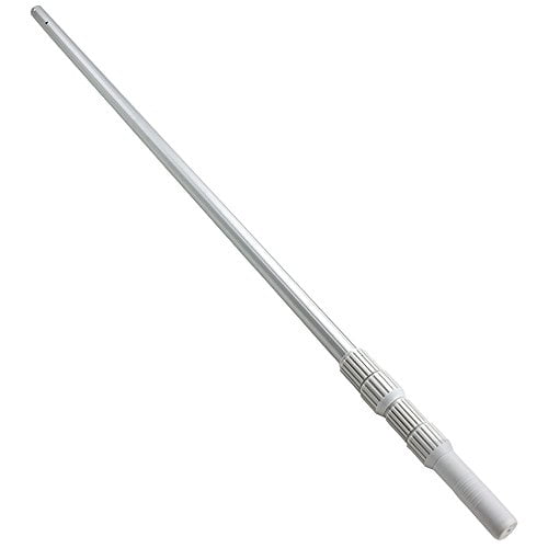 SplashTech Universal 1.25' Aluminum Telescoping Pool Pole, Extends from 4 to 12 Feet (Aluminum, Fluted)